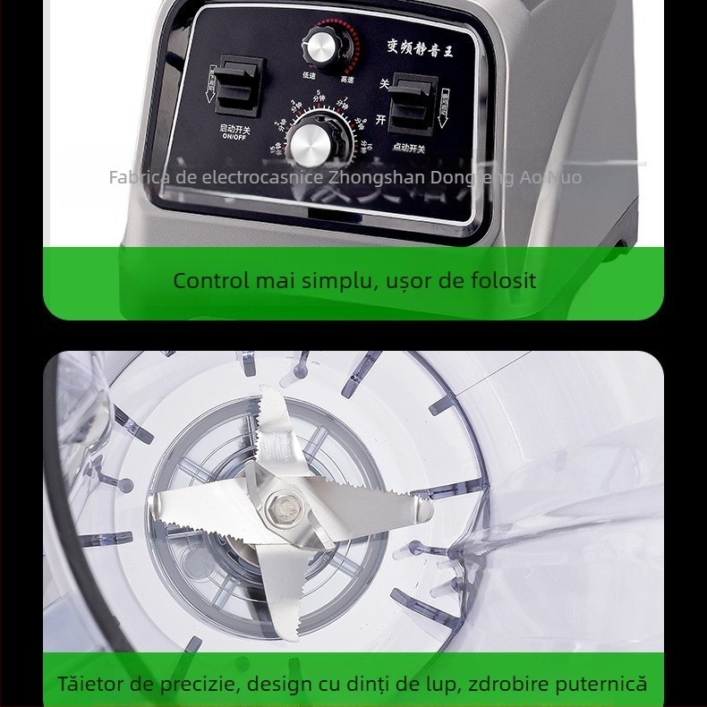 Mașină comercială pentru lapte de soia, 2600W, 5L, măcinare fără sită, 220V, operare prin buton rotativ