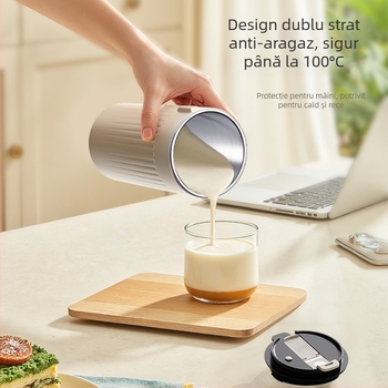 Mașină portabilă pentru lapte de soia pentru 1–2 persoane | măcinare fără filtru, corp din oțel inoxidabil, capacitate 0,35 L, curățare automată, încălzire pe bază
