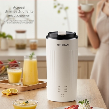 Mașină portabilă pentru lapte de soia pentru 1–2 persoane | măcinare fără filtru, corp din oțel inoxidabil, capacitate 0,35 L, curățare automată, încălzire pe bază