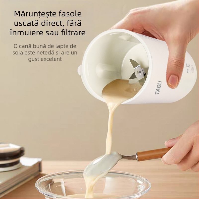 Portabil pentru soia și hrana bebelușilor, 300 ml – Model 301, Carcasă din oțel inoxidabil, măcinare fără sită, încălzire prin șasiu, 300W