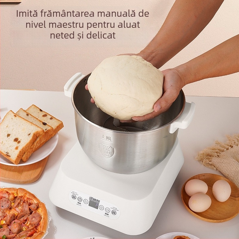 Mașină de frământat aluat pentru uz casnic, capacitate mare, fermentare automată – design inteligent multifuncțional. 5–10 L, 111–240 V, 20000–29999 rpm, corp din oțel inoxidabil.