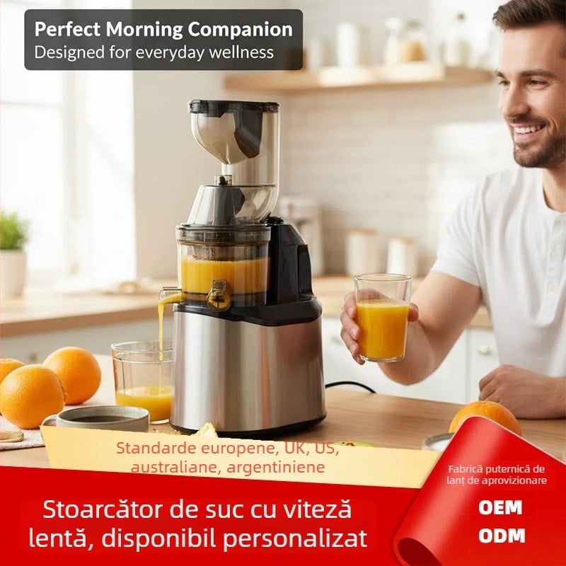 Storcător de suc din oțel inoxidabil cu separare pulpă-suc – capacitate 2 L, putere 201-500 W, până la 12.000 rpm
