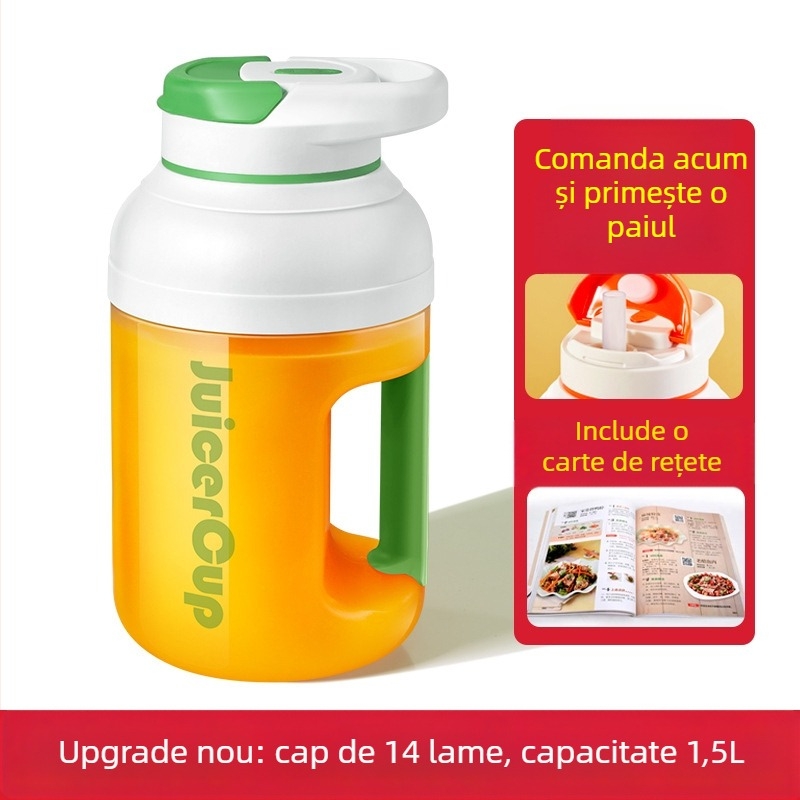 Storcător portabil pentru uz casnic – încărcare fără fir, 150W, viteză până la 20000 RPM, capacitate 400 ml, sistem centrifugal