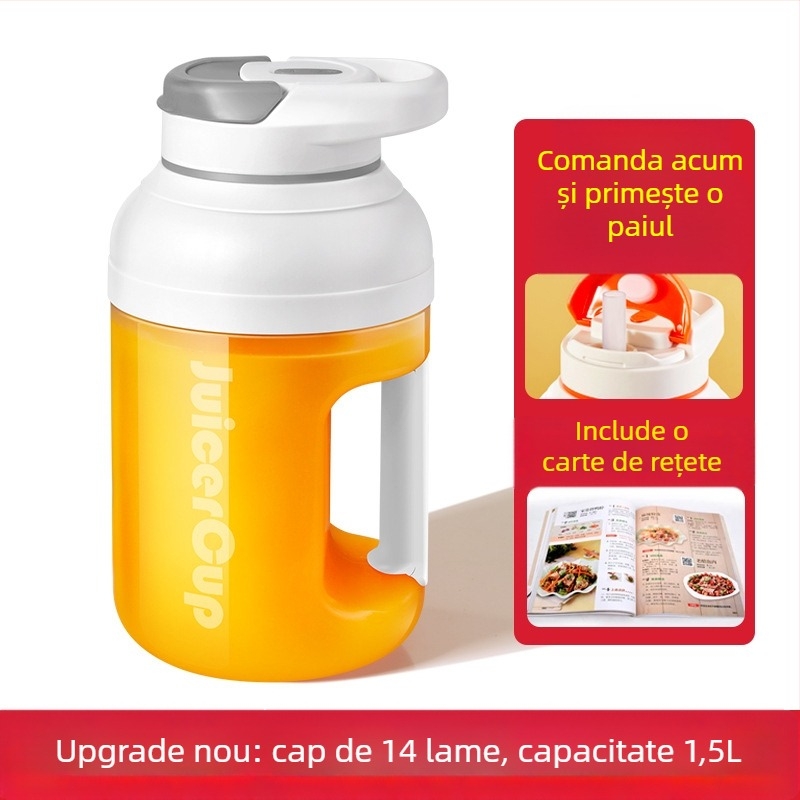 Storcător portabil pentru uz casnic – încărcare fără fir, 150W, viteză până la 20000 RPM, capacitate 400 ml, sistem centrifugal