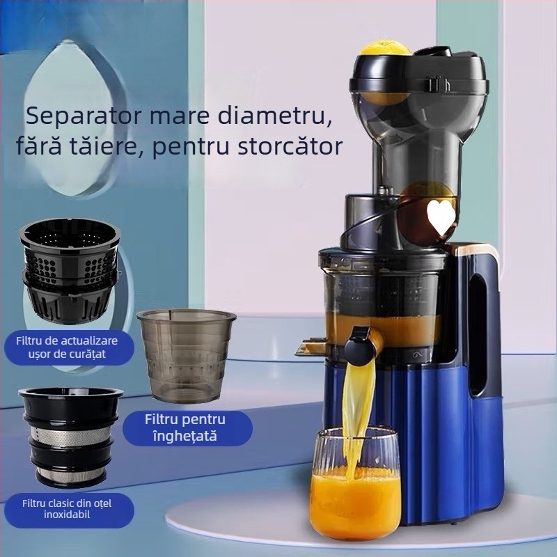 Storcător de suc cu separare a pulpei, 1 L capacitate, 201-500 W, 12001-15000 rpm, corp din PP alimentar