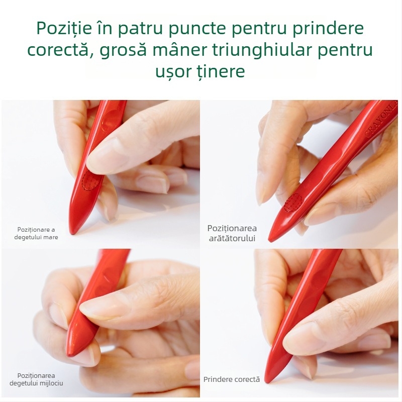Set de creioane cerate triunghiulare pentru copii, 36 de culori, imprimare logo și personalizare, cadou pentru copii