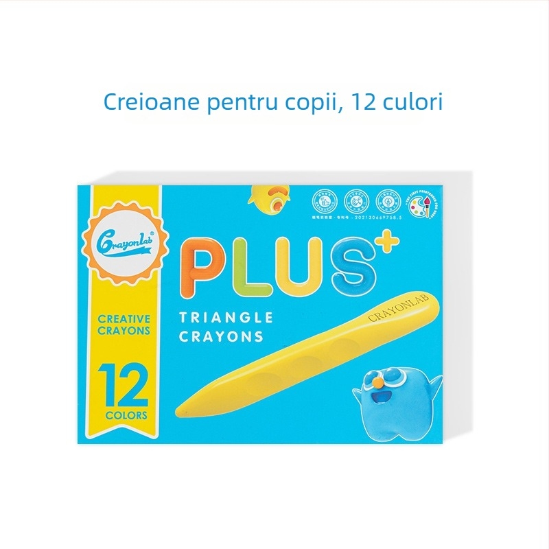 Set de creioane cerate triunghiulare pentru copii, 36 de culori, imprimare logo și personalizare, cadou pentru copii