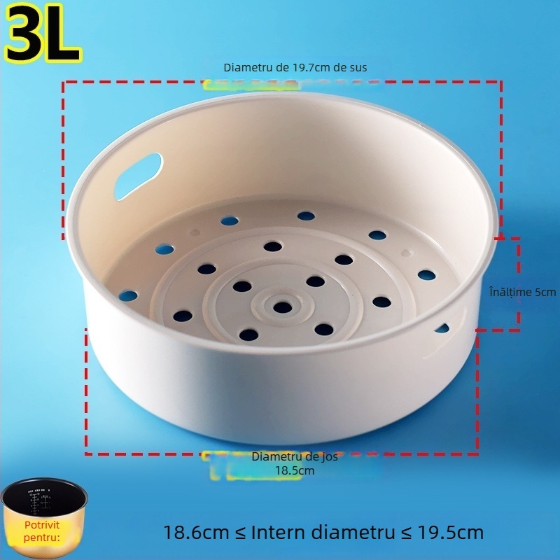 Suport de abur pentru oală de orez Midea — calitate alimentară, cu un singur nivel, compatibil cu oale de 2L/3L/4L/5L