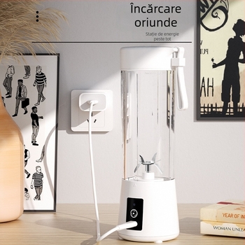 Pahar portabil pentru suc cu șase lame, mini blender multifuncțional, 150 W, 20.001–22.000 rpm, capacitate 401–600 ml, material PC compatibil cu alimente