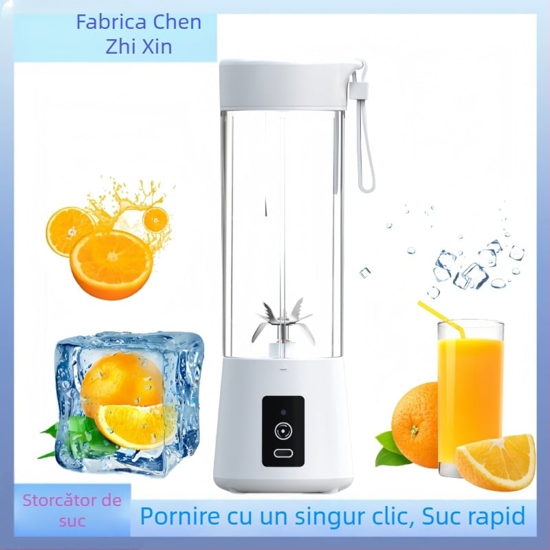 Pahar portabil pentru suc cu șase lame, mini blender multifuncțional, 150 W, 20.001–22.000 rpm, capacitate 401–600 ml, material PC compatibil cu alimente