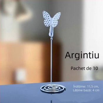Clip metal pentru notițe – oțel inoxidabil, formă geometrică, capacitate 50, model Butterfly Card Clip, brand Xinxing Craft
