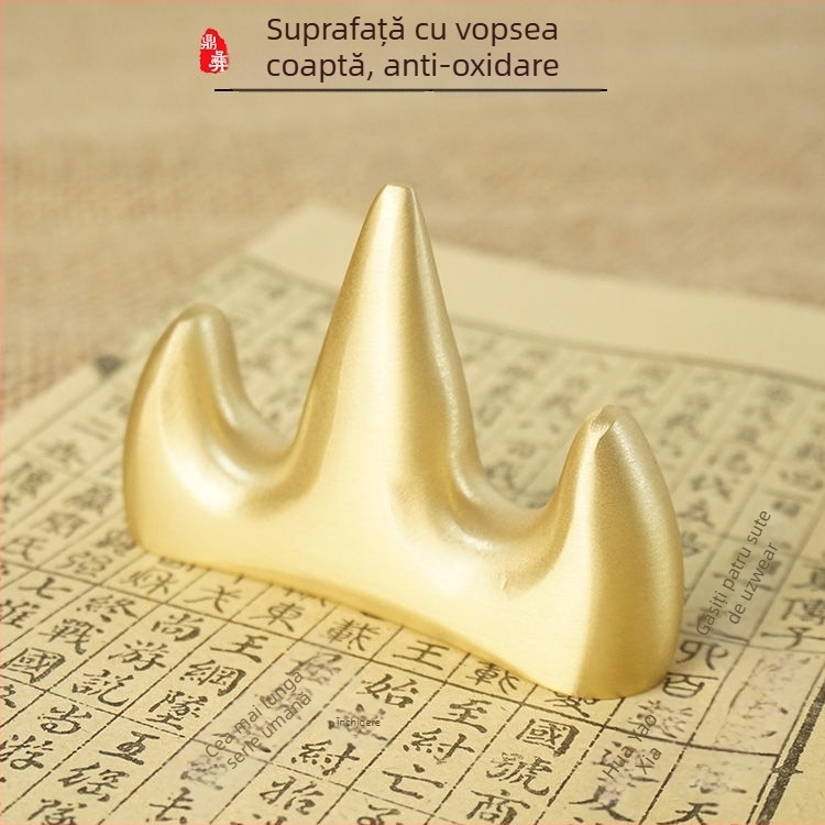 Suport din alamă pentru stilouri și pensule, suport creativ multifuncțional pentru birou, decor de birou, greutate pentru caligrafie
