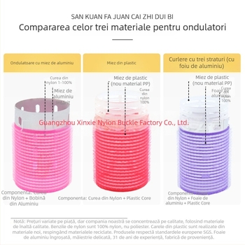 Rolă autoadezivă de păr pentru bucle la breton, Xinxie curling barrel, material: nailon + folie de aluminiu + nucleu din plastic nou
