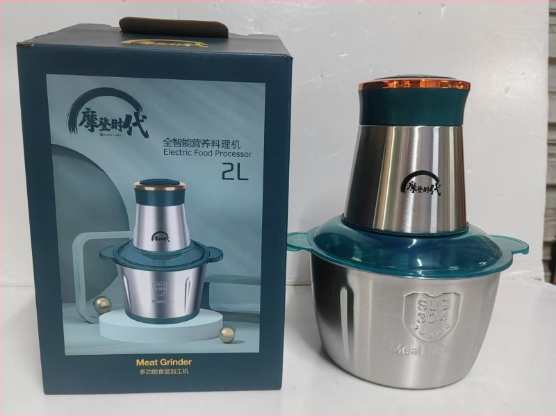 Măcinător electric de carne cu presă de usturoi și mixer pentru aluat, capacitate 5–10 L, oțel inoxidabil, reglaj cu 5 viteze, semi-automat