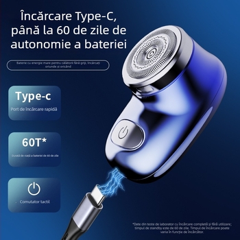 Aparat de ras electric pentru corp cu funcție de spălare a întregului corp, cap rotativ plutitor (>4 lame), motor fără perii, autonomie de 90 de minute, baterie încorporată