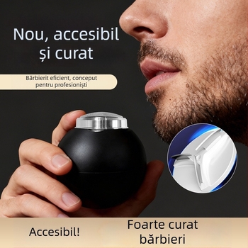 Aparat de ras electric pentru bărbați, cu cap rotativ de 3 lame, încărcare USB, cap detașabil și lavabil, baterie încorporată 300–500 mAh, autonomie de cel puțin 60 minute