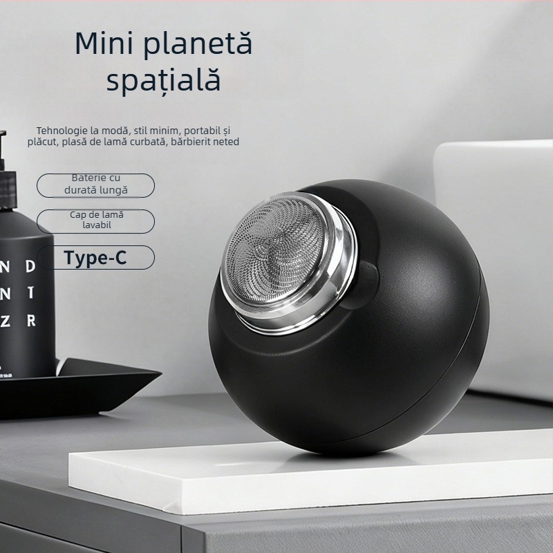 Aparat de ras electric pentru bărbați, cu cap rotativ de 3 lame, încărcare USB, cap detașabil și lavabil, baterie încorporată 300–500 mAh, autonomie de cel puțin 60 minute