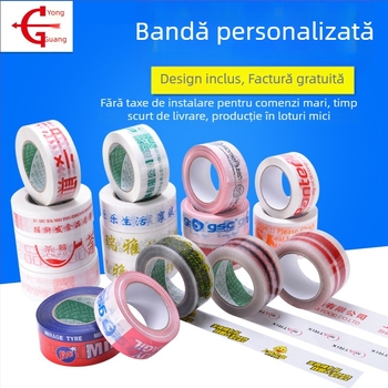 Bandă Yongguan pentru sigilarea ambalajelor – film OPP, suport BOPP, grosime 2.8 μm, adeziv pe bază de apă, 0–60°C, pentru sigilare și ambalare