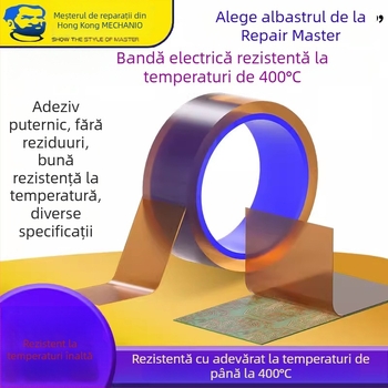 Goldfinger film poliimid rezistent la temperatură înaltă pentru reparații la telefoane mobile — izolație puternică, 350–400°C max, film PI