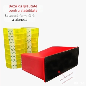 Bază pentru bandă de birou cu tăietor transparent, pentru bandă florală și textile — diametru interior 20 mm, greutate netă 500 g, personalizare procesare disponibilă