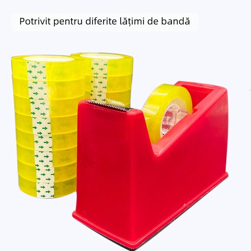 Bază pentru bandă de birou cu tăietor transparent, pentru bandă florală și textile — diametru interior 20 mm, greutate netă 500 g, personalizare procesare disponibilă