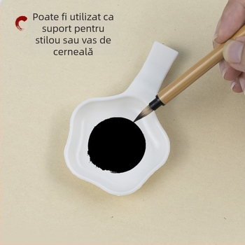 Suport pentru pensule de caligrafie, formă muntoasă, cu motiv fluture-delfin (Brand art, Material plastic, Model 023568956)