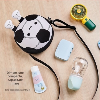 Geantă crossbody pentru copii cu imprimeu animal, unisex, stil stradal, material: diving cloth, potrivită pentru grădiniță