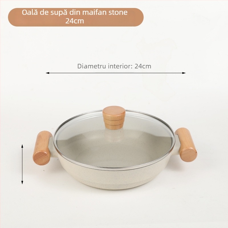 Sword aburitor din aluminiu cu două etaje, capac din sticlă, model 804, adâncime 7 cm, suprafață antiaderentă