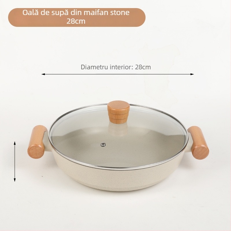 Sword aburitor din aluminiu cu două etaje, capac din sticlă, model 804, adâncime 7 cm, suprafață antiaderentă