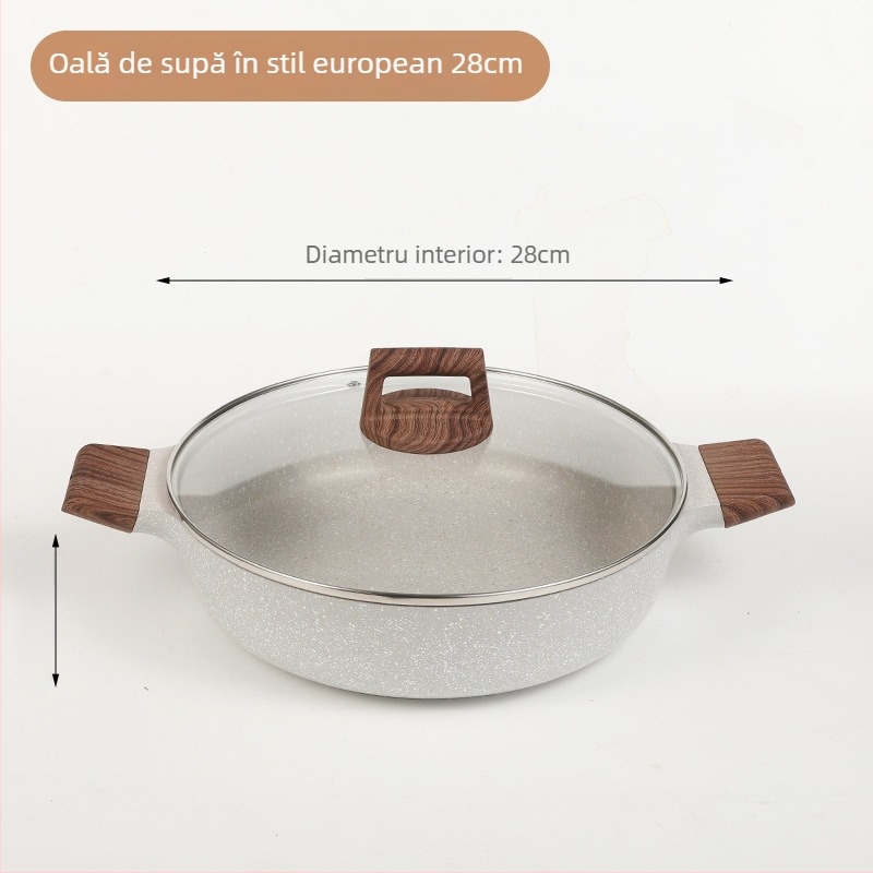 Sword aburitor din aluminiu cu două etaje, capac din sticlă, model 804, adâncime 7 cm, suprafață antiaderentă