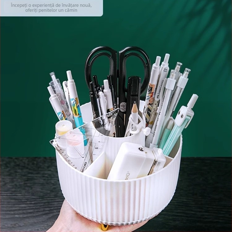 Bolens suport de pixuri rotativ – cutie de depozitare pentru birou, creativă și multifuncțională pentru studenți