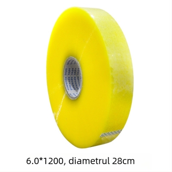 Bandă de sigilare pentru mașină, grosime 52 µm, film OPP cu backing BOPP, pentru sigilarea mașinilor