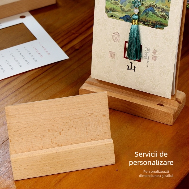 Bază din lemn masiv – fag, model HZ-136, stil modern minimalist, personalizare OEM/ODM și gravură cu laser