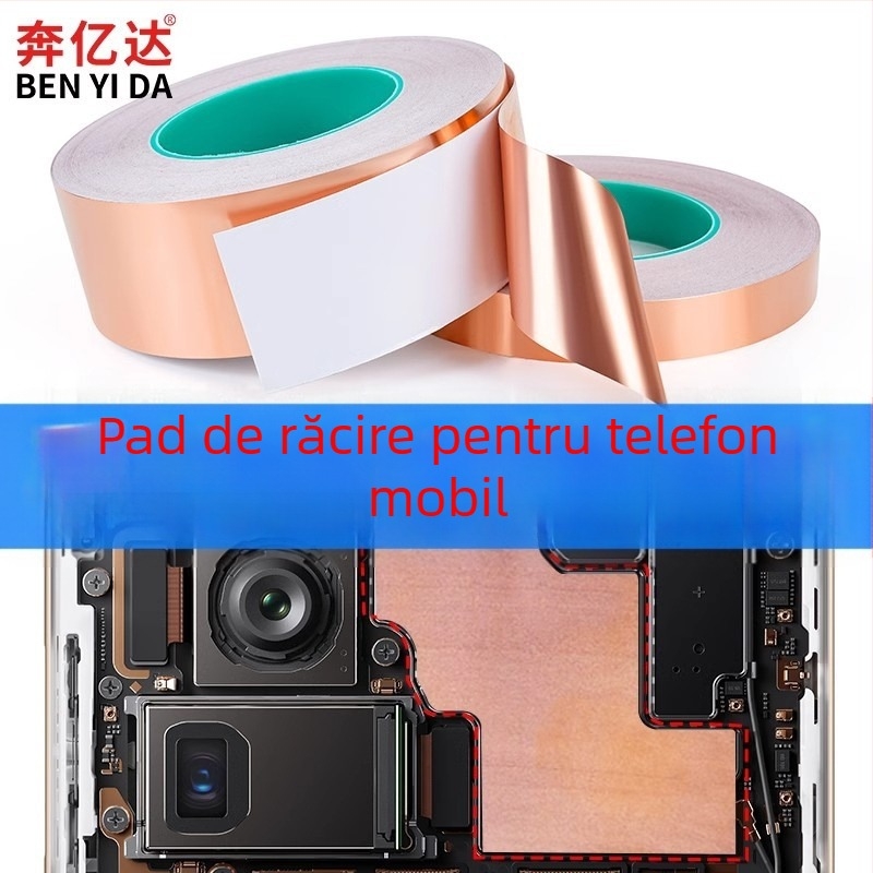 Știker cu conductivitate termică din cupru pentru plăci de bază ale telefoanelor, marca Yida, bază cupru, potrivit pentru plăci de bază ale telefoanelor, plăci de notebook și răcire baterie