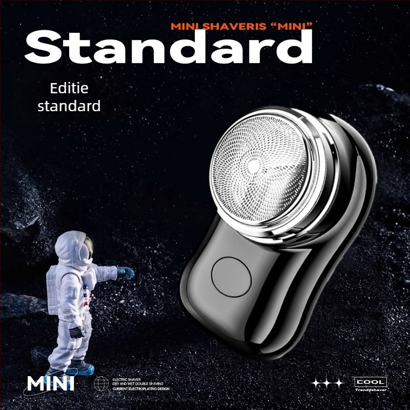 Aparat de ras electric cu cap rotativ, baterie încorporată 500–800 mAh, autonomie de 60 de minute, motor fără perii, cap de ras detașabil și lavabil