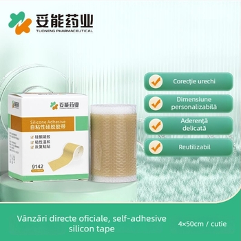 Bandă de silicon autoadezivă pentru corecția urechii la sugari, silicon medical pentru auriculă, reutilizabil