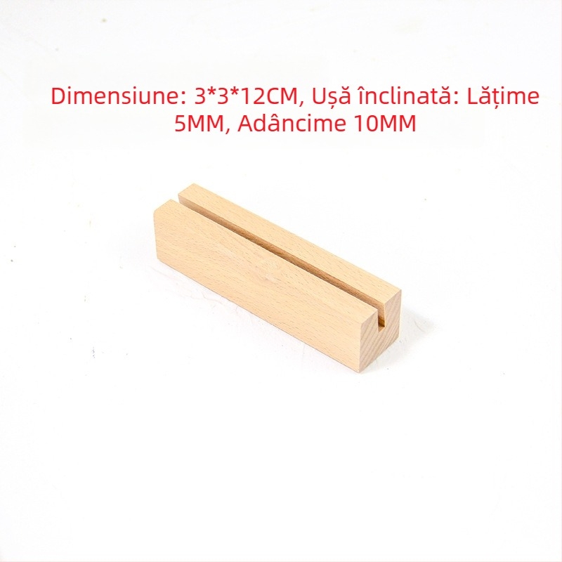 Bază pentru calendar din lemn de fag cu suport pentru carduri – Design simplu