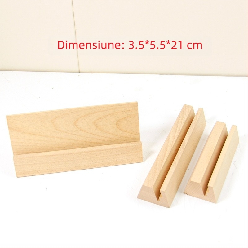 Bază pentru calendar din lemn de fag cu suport pentru carduri – Design simplu