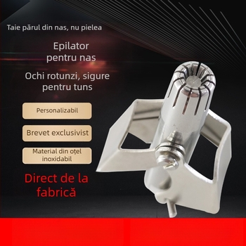 Trimer pentru păr nasal, oțel inoxidabil, reîncărcabil, complet lavabil, 25 g