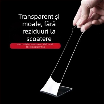 Bandă dublu adezivă Magic Nano, transparentă, cu viscozitate înaltă pentru fixare pe perete; Material: Other; Import: No; Categoria produsului: Suction cup hook