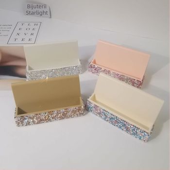Suport pentru cărți de vizită, decor cu diamante, design cu un singur strat, marca Starlight, potrivit ca un cadou de afaceri
