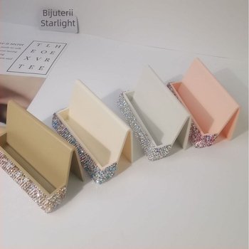Suport pentru cărți de vizită, decor cu diamante, design cu un singur strat, marca Starlight, potrivit ca un cadou de afaceri
