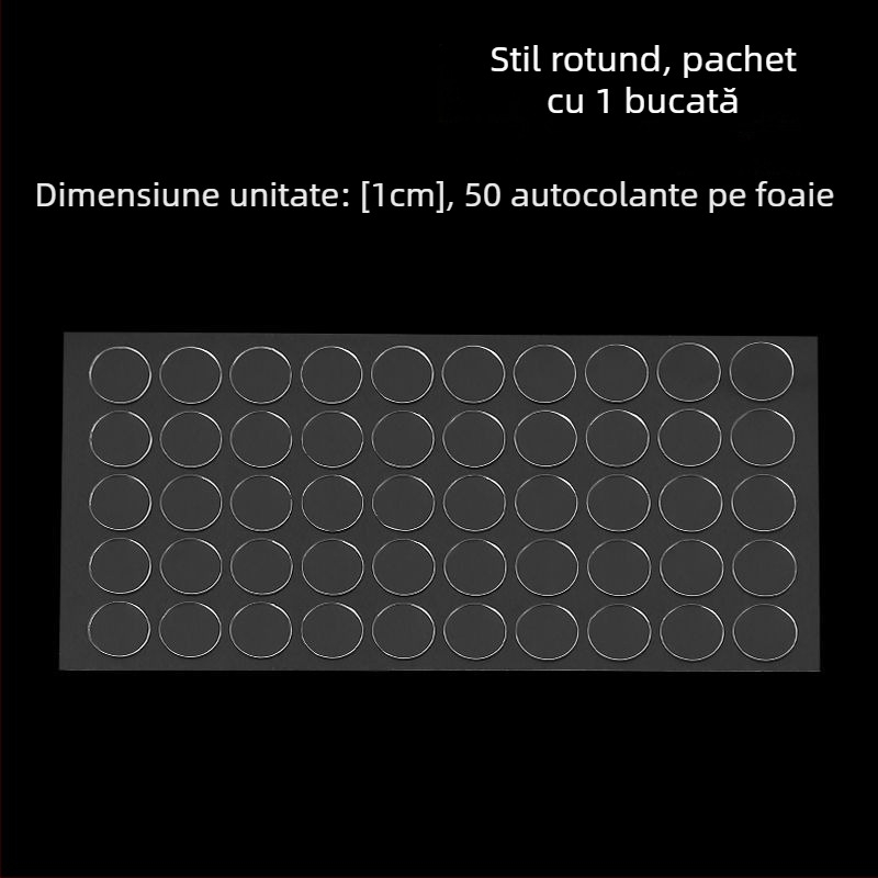 Bandă nano dublu adezivă pentru fixarea bazelor de figurine — adeziv fără urme, vâscozitate înaltă, montaj cu pastă pentru decorațiuni auto