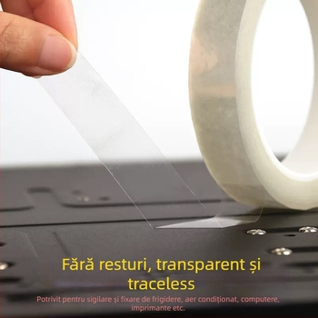Bandă PET pentru măști fără urme, seria Traceless tape, adeziv acrilic, grosime 0,06 mm, rezistență la temperaturi -20°C până la 120°C