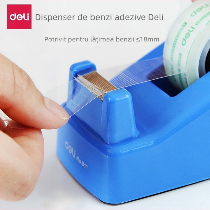 Deli 811 suport pentru bandă, carcasă din plastic, pentru benzi lățime până la 20 mm, greutate netă 340 g