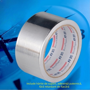Bandă din folie de aluminiu pentru izolarea conductelor de aer condiționat, rezistentă la apă și la foc, izolație termică, grosime 1 cm