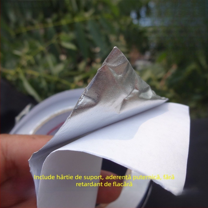 Bandă din folie de aluminiu pentru izolarea conductelor de aer condiționat, rezistentă la apă și la foc, izolație termică, grosime 1 cm