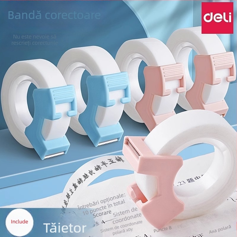Deli bandă de birou, bandă invizibilă, model 30112, pentru corectarea răspunsurilor