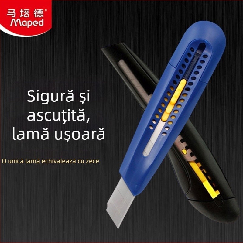 Maped 092035 cuțit universal din oțel inoxidabil pentru elevi, cu tăietor de hârtie și ascuțitor pentru creioane în formă de delfin - 40 g