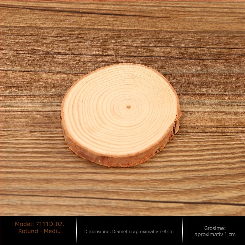 Felii circulare de lemn de brad pentru accesorii de fotografie și pictură, inele naturale ale creșterii, ornamente din lemn, Brand Master Gu, Stil chinezesc